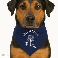 Treejection Disc Golf Funny Sports Tree Disc Golf Player USA-Made Doggie Bandana thumb 1