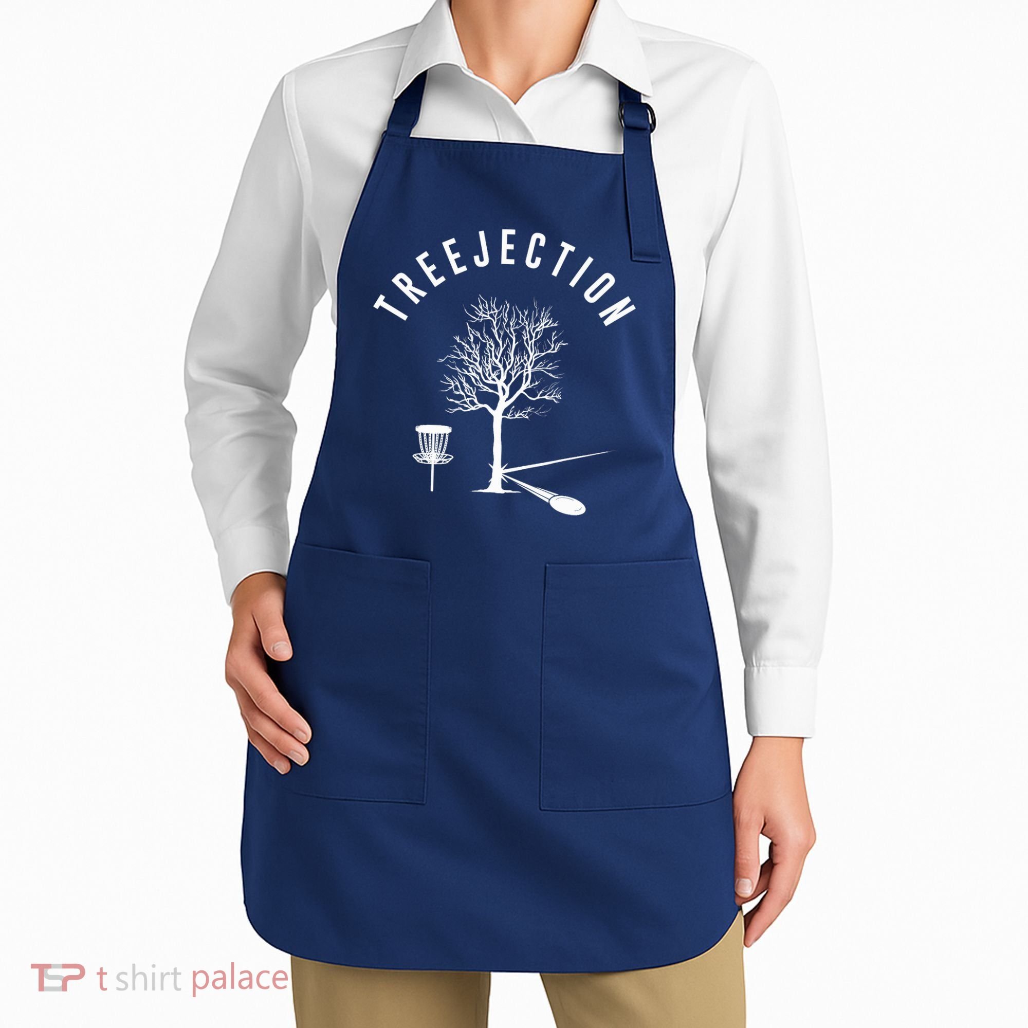 Treejection Disc Golf Funny Sports Tree Disc Golf Player Apron