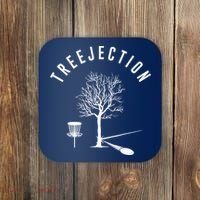 Treejection Disc Golf Funny Sports Tree Disc Golf Player Coaster thumb 0