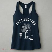 Treejection Disc Golf Funny Sports Tree Disc Golf Player Women's Tank Top thumb 3