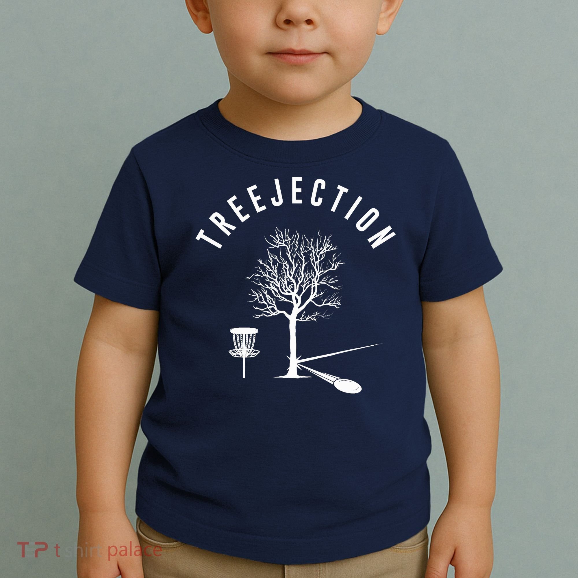 Treejection Disc Golf Funny Sports Tree Disc Golf Player Toddler T-Shirt