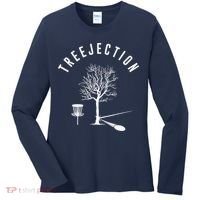 Treejection Disc Golf Funny Sports Tree Disc Golf Player Women's Long Sleeve Shirt thumb 0