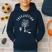 Treejection Disc Golf Funny Sports Tree Disc Golf Player Kids Hoodie thumb 2
