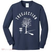 Treejection Disc Golf Funny Sports Tree Disc Golf Player Kids Long Sleeve Shirt thumb 0