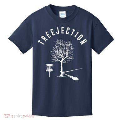Treejection Disc Golf Funny Sports Tree Disc Golf Player Kids T-Shirt
