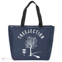 Treejection Disc Golf Funny Sports Tree Disc Golf Player Tote Bag thumb 0
