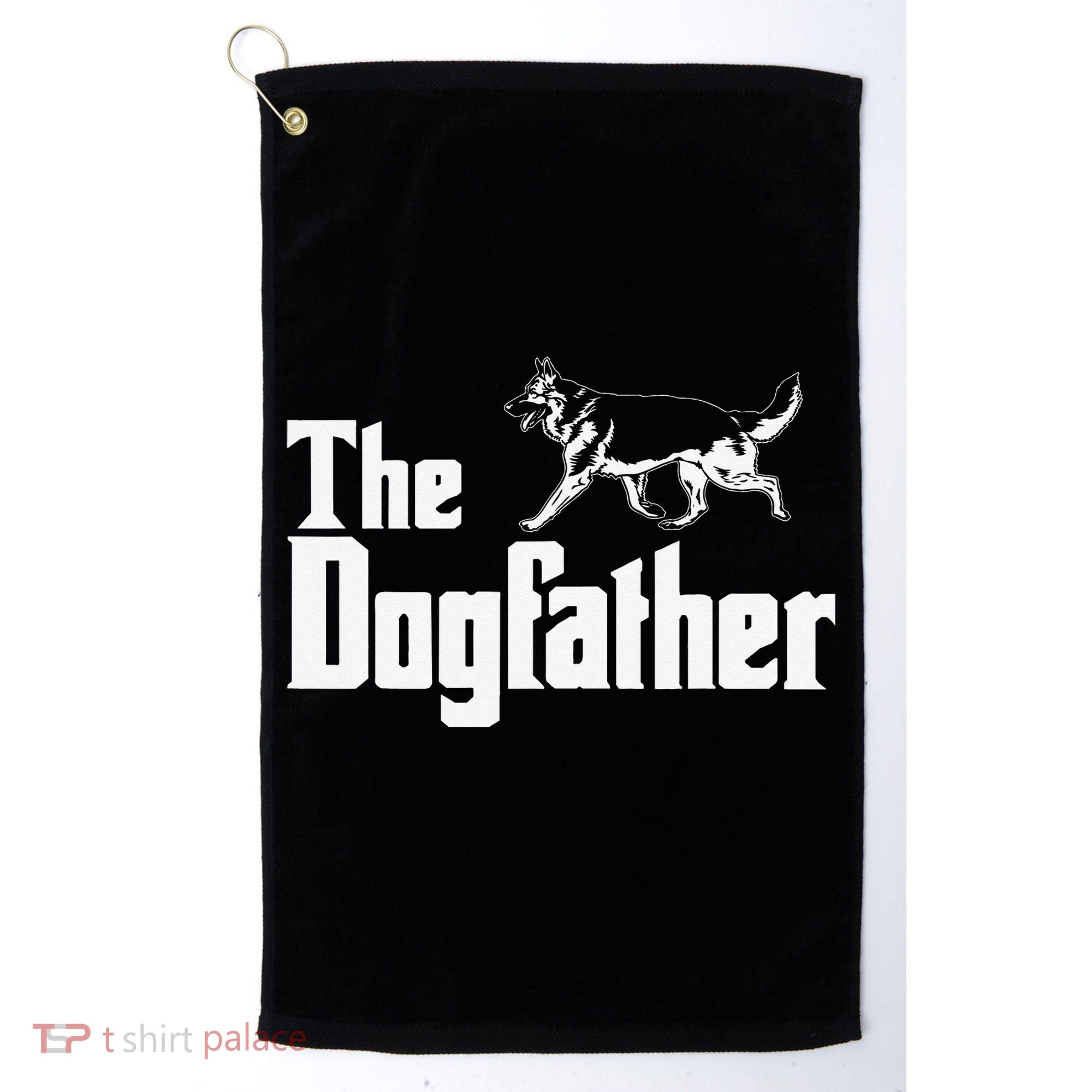 The Dogfather German Shepherd Funny Gift Golf Towel