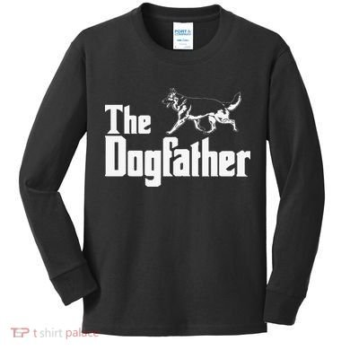 The Dogfather German Shepherd Funny Gift Kids Long Sleeve Shirt