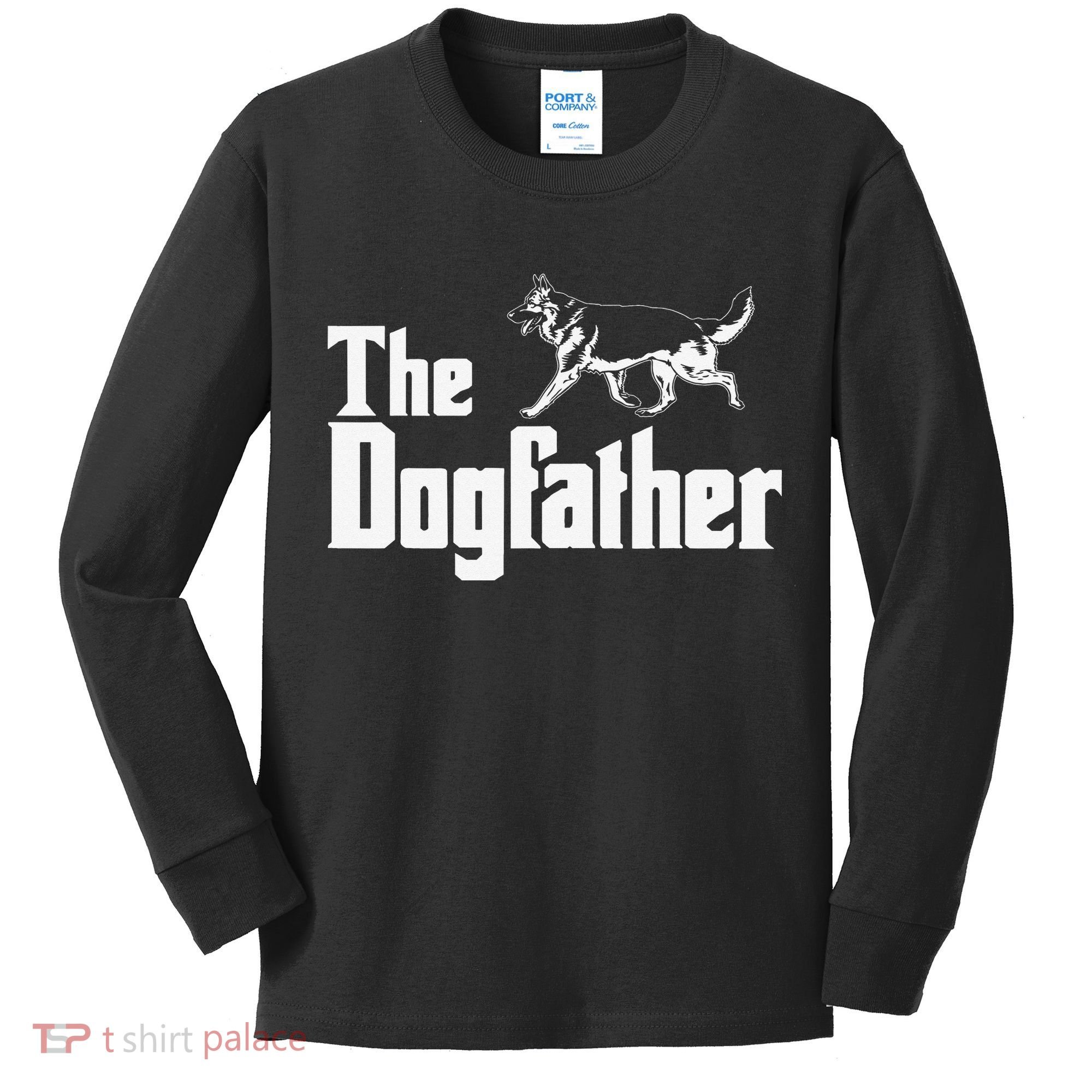 The Dogfather German Shepherd Funny Gift Kids Long Sleeve Shirt