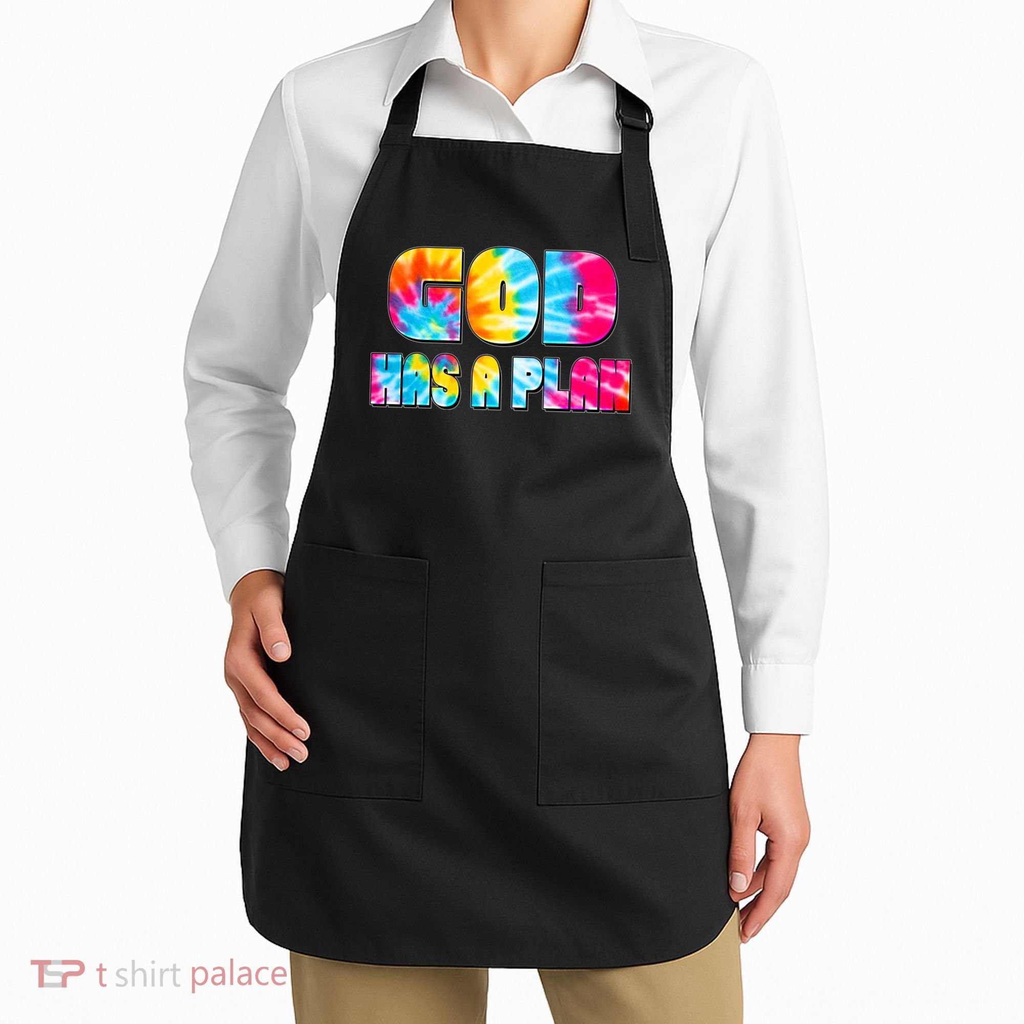 Tie Dye God Has A Plan Apron