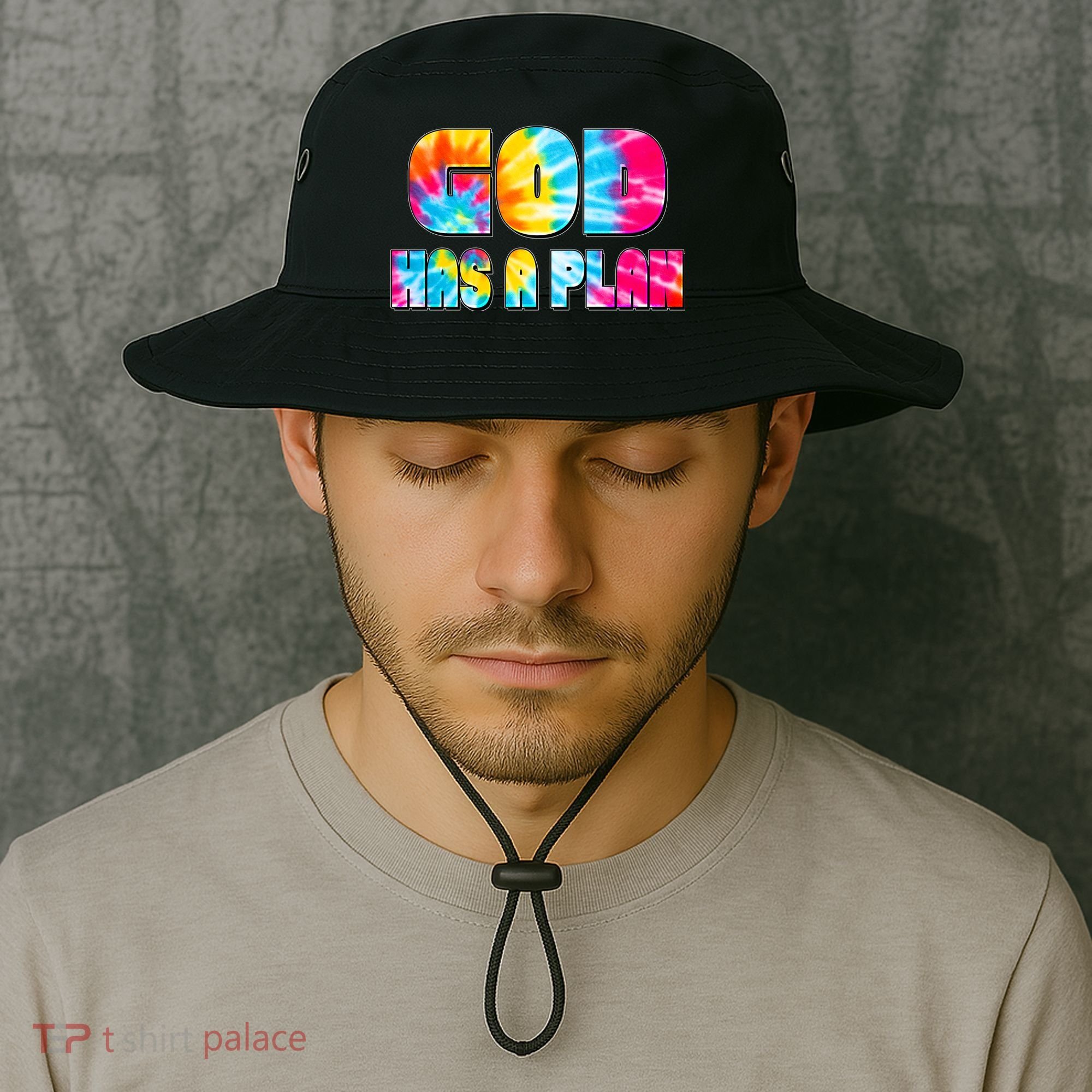 Tie Dye God Has A Plan Bucket Hat