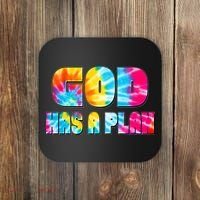 Tie Dye God Has A Plan Coaster thumb 0