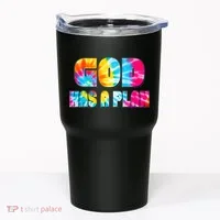 Tie Dye God Has A Plan Tumbler thumb 0