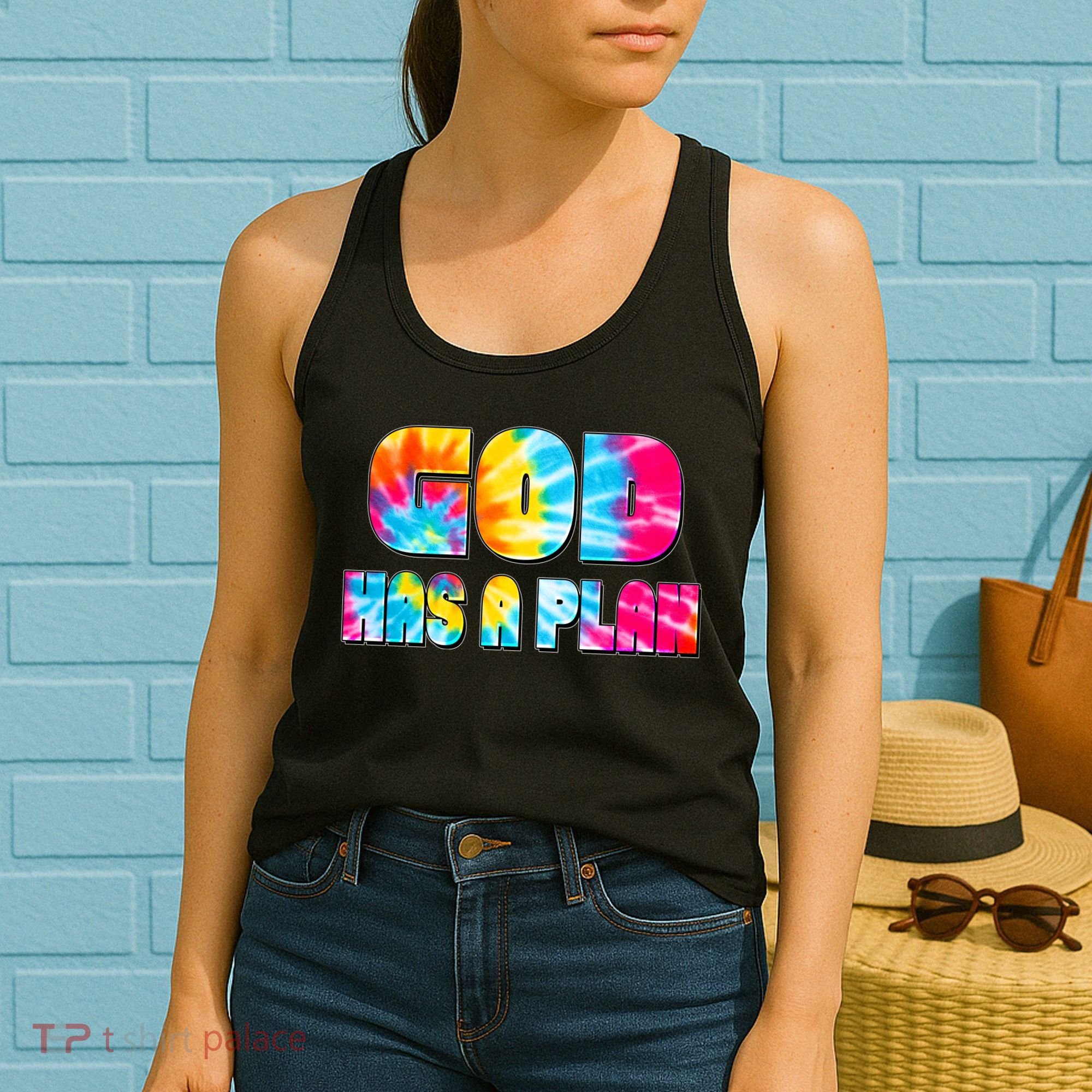 Tie Dye God Has A Plan Women's Tank Top