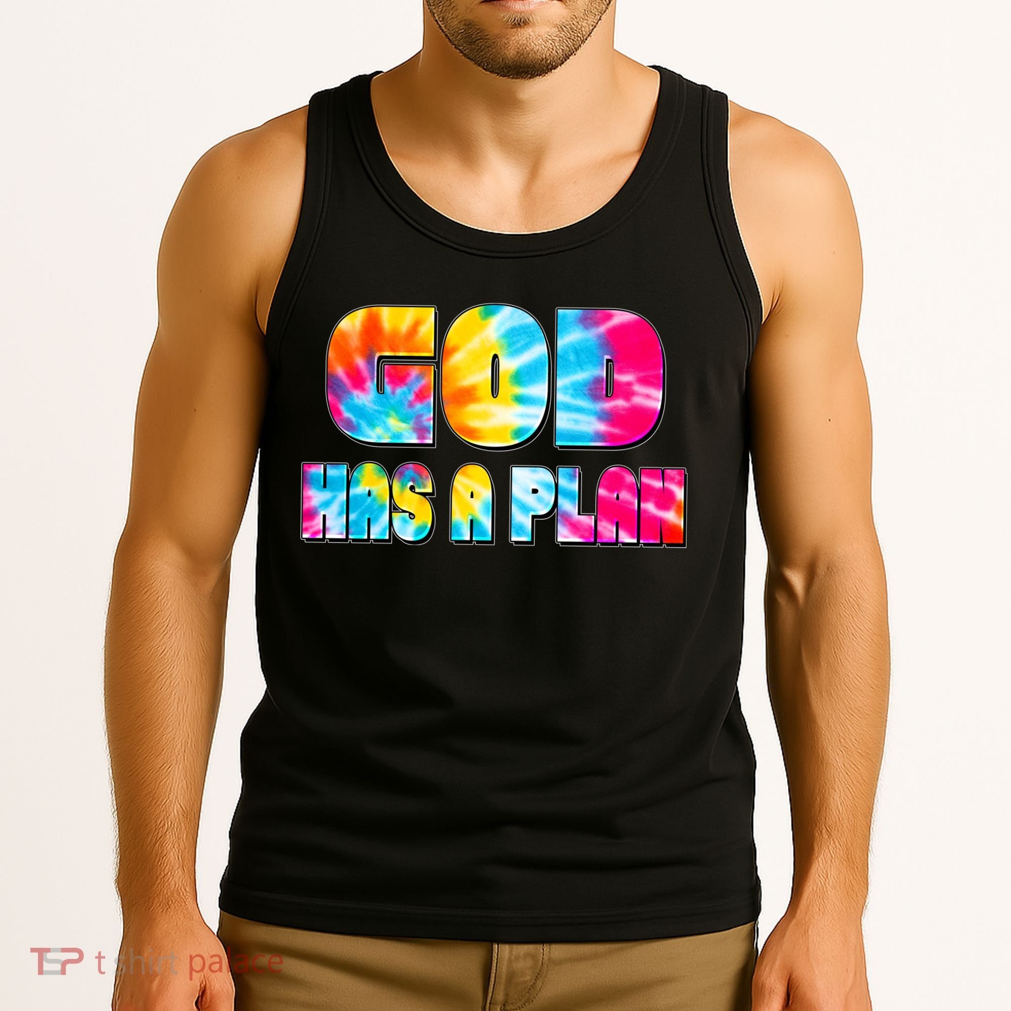 Tie Dye God Has A Plan Tank Top