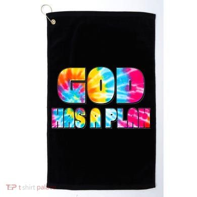 Tie Dye God Has A Plan Golf Towel