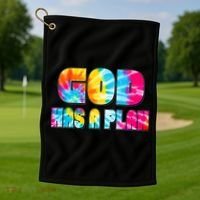 Tie Dye God Has A Plan Golf Towel thumb 1