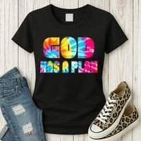 Tie Dye God Has A Plan Women's T-Shirt thumb 3