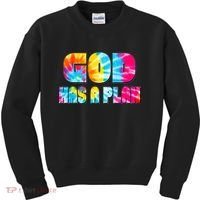 Tie Dye God Has A Plan Kids Sweatshirt thumb 0