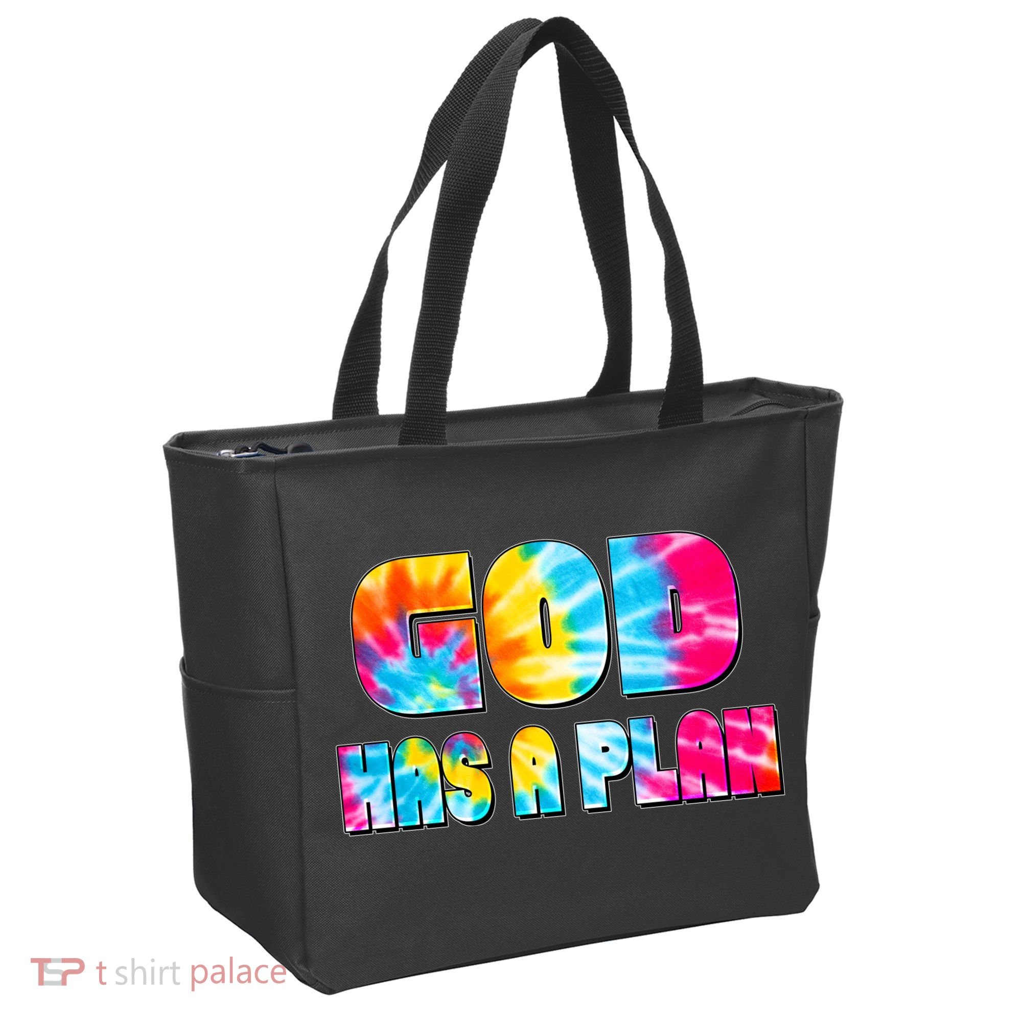 Tie Dye God Has A Plan Tote Bag