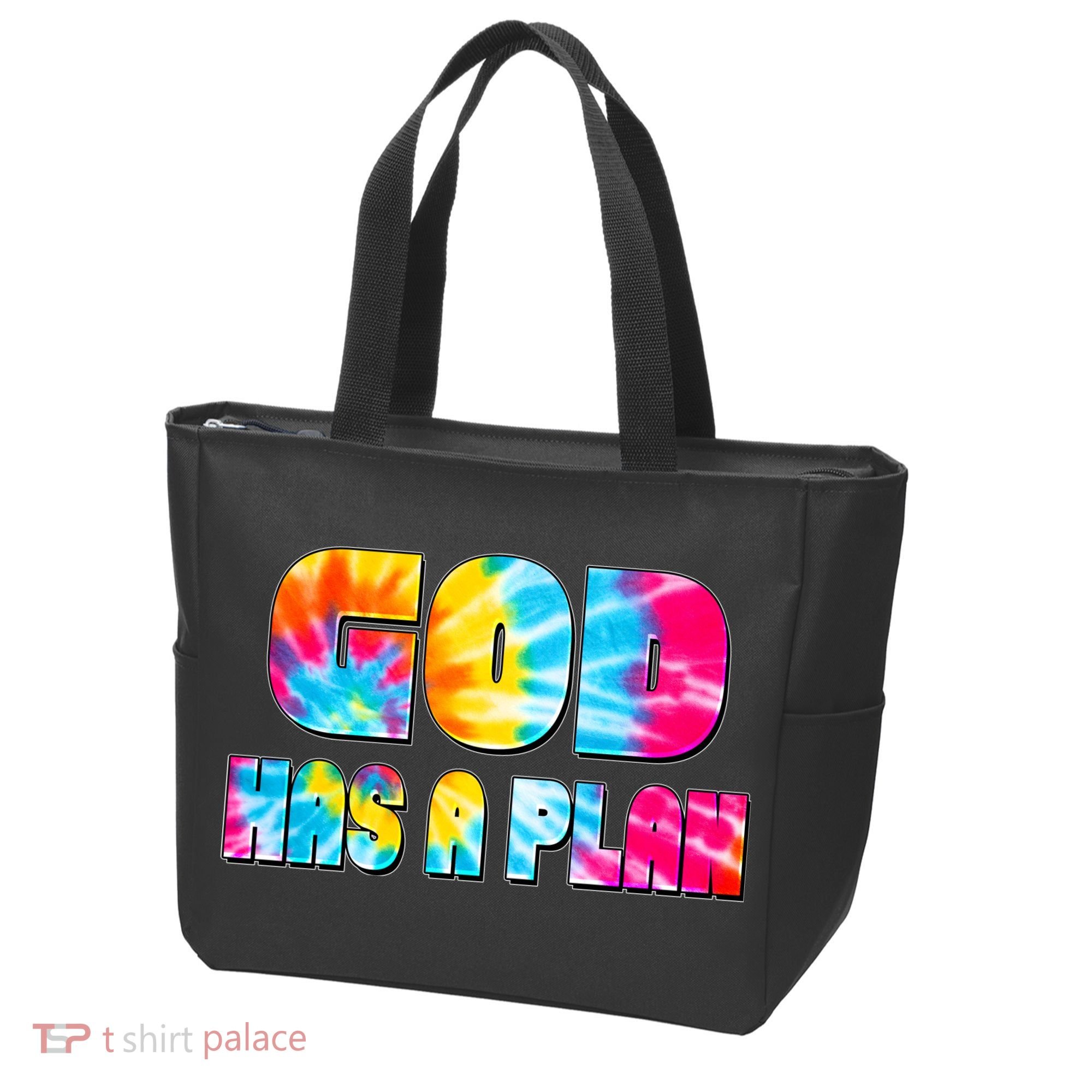 Tie Dye God Has A Plan Tote Bag