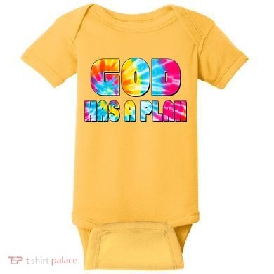 Tie Dye God Has A Plan Baby Bodysuit