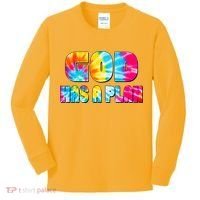Tie Dye God Has A Plan Kids Long Sleeve Shirt thumb 0