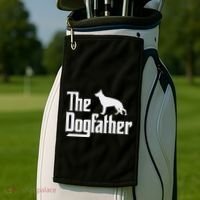 The Dogfather German Shepherd Dog Dad Best Dog Daddy Ever Golf Towel thumb 2