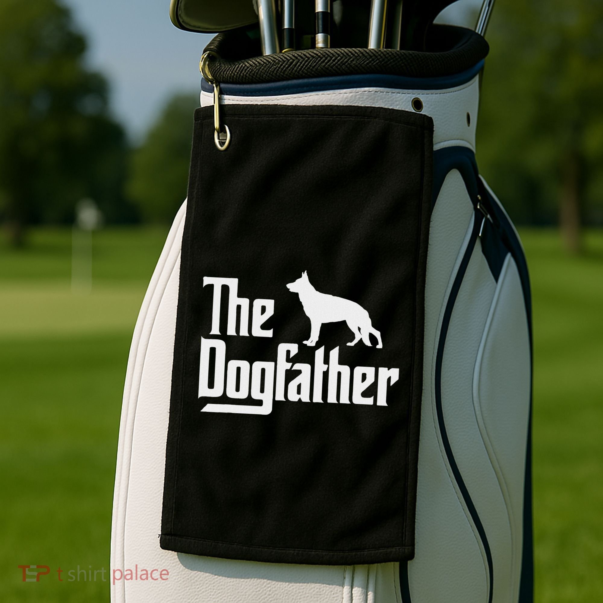 The Dogfather German Shepherd Dog Dad Best Dog Daddy Ever Golf Towel
