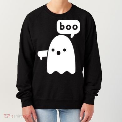 Thumbs Down Ghost Screaming Boo Disapproval Ghost Halloween Women's Sweatshirt