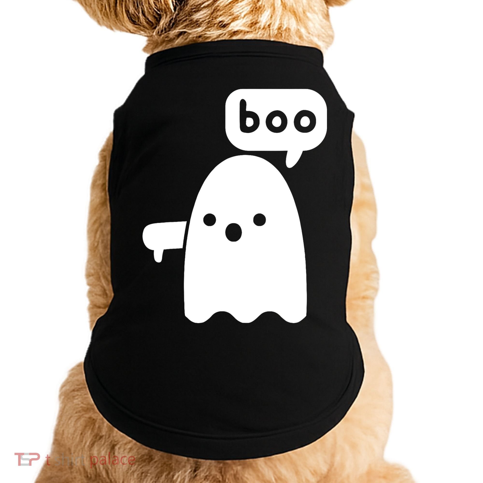 Thumbs Down Ghost Screaming Boo Disapproval Ghost Halloween Doggie Tank