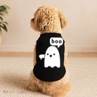 Thumbs Down Ghost Screaming Boo Disapproval Ghost Halloween Doggie Tank thumb 2