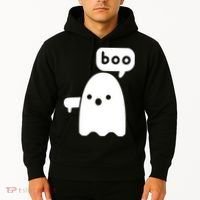 Thumbs Down Ghost Screaming Boo Disapproval Ghost Halloween Hoodie thumb 2