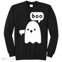 Thumbs Down Ghost Screaming Boo Disapproval Ghost Halloween Sweatshirt thumb 0