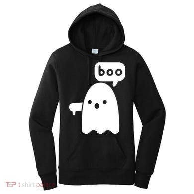 Thumbs Down Ghost Screaming Boo Disapproval Ghost Halloween Women's Hoodie