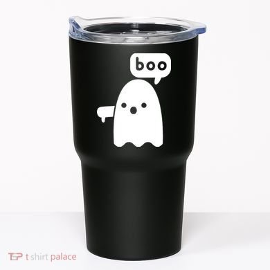 Thumbs Down Ghost Screaming Boo Disapproval Ghost Halloween Tumbler