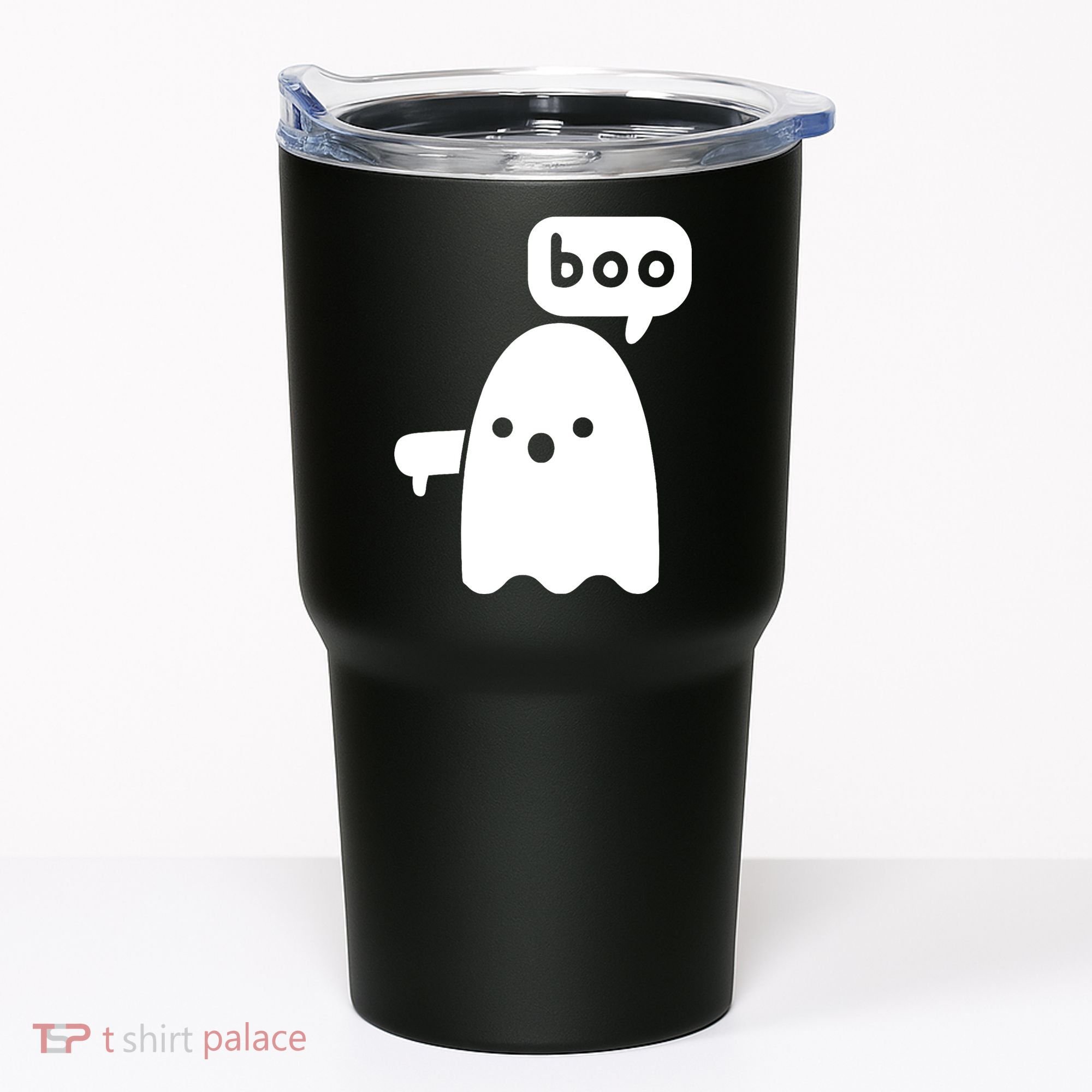 Thumbs Down Ghost Screaming Boo Disapproval Ghost Halloween Tumbler