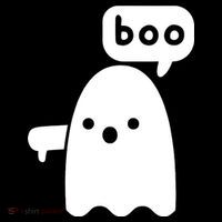 Thumbs Down Ghost Screaming Boo Disapproval Ghost Halloween Mousepad thumb 1
