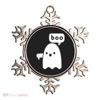 Thumbs Down Ghost Screaming Boo Disapproval Ghost Halloween Ornament thumb 0