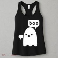 Thumbs Down Ghost Screaming Boo Disapproval Ghost Halloween Women's Tank Top thumb 3