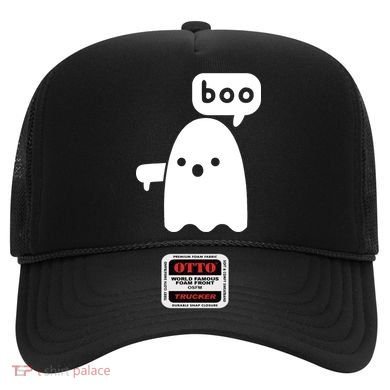 Thumbs Down Ghost Screaming Boo Disapproval Ghost Halloween Hat
