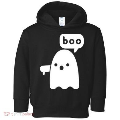 Thumbs Down Ghost Screaming Boo Disapproval Ghost Halloween Toddler Hoodie