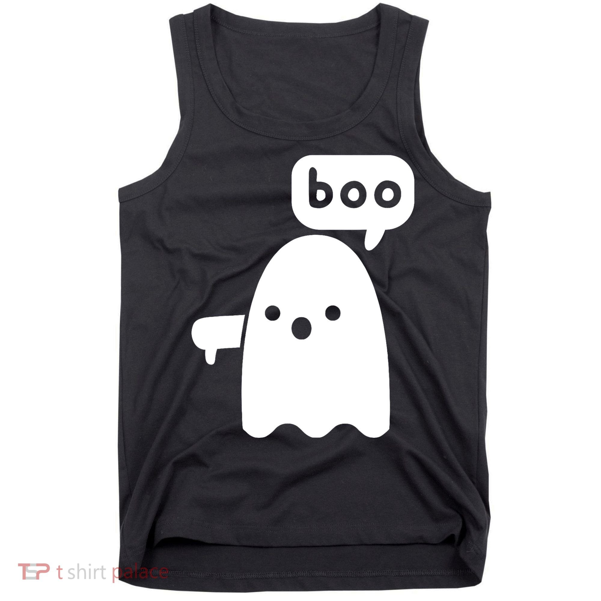 Thumbs Down Ghost Screaming Boo Disapproval Ghost Halloween Tank Top