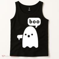 Thumbs Down Ghost Screaming Boo Disapproval Ghost Halloween Tank Top thumb 2