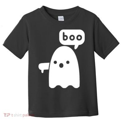 Thumbs Down Ghost Screaming Boo Disapproval Ghost Halloween Toddler T-Shirt