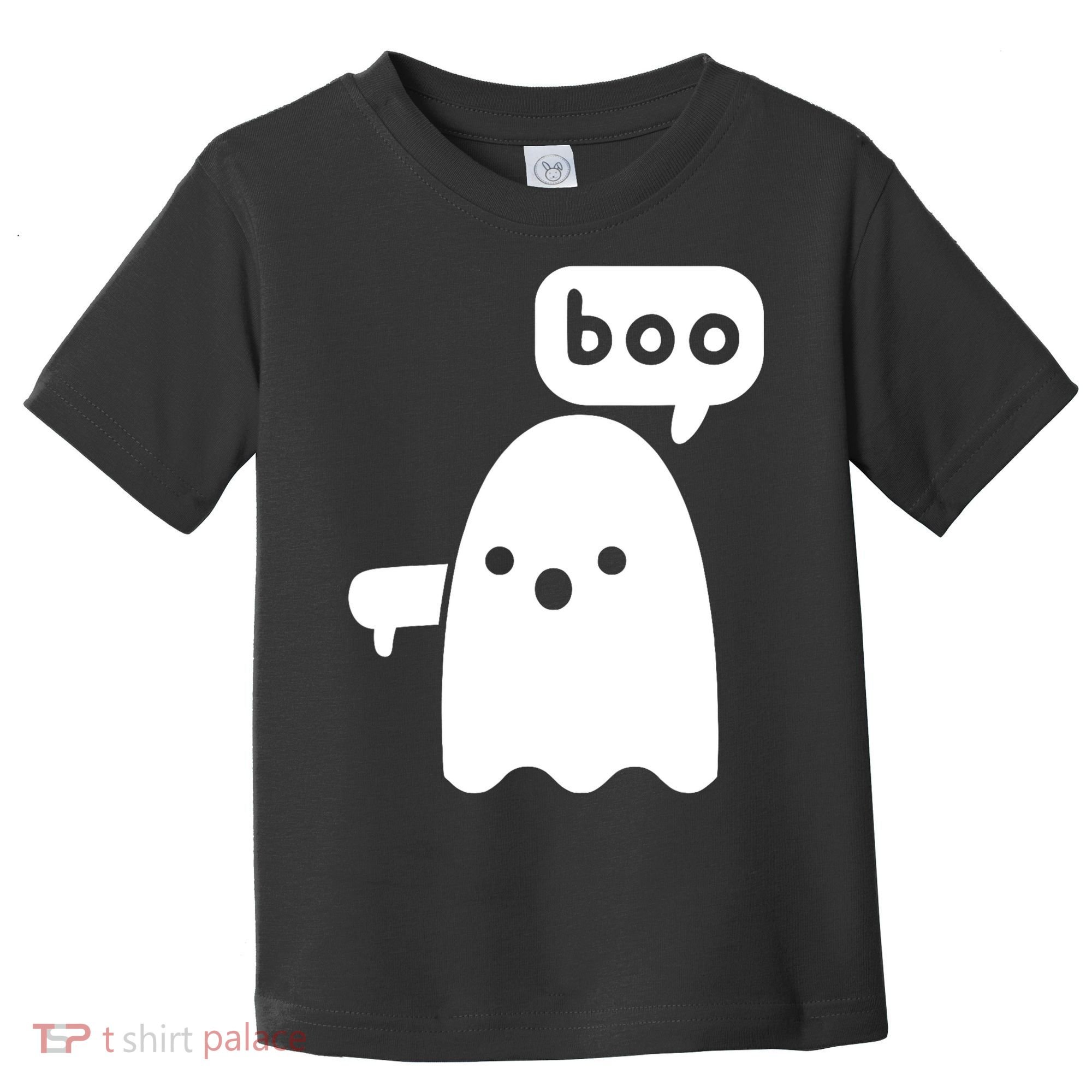Thumbs Down Ghost Screaming Boo Disapproval Ghost Halloween Toddler T-Shirt