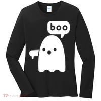 Thumbs Down Ghost Screaming Boo Disapproval Ghost Halloween Women's Long Sleeve Shirt thumb 0