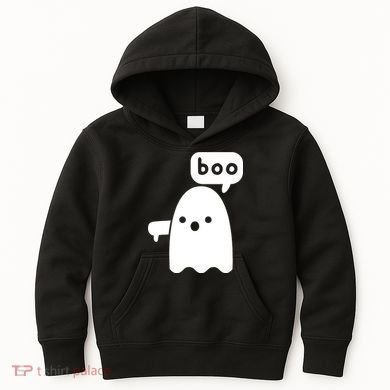 Thumbs Down Ghost Screaming Boo Disapproval Ghost Halloween Kids Hoodie