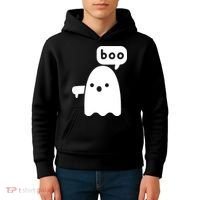 Thumbs Down Ghost Screaming Boo Disapproval Ghost Halloween Kids Hoodie thumb 4