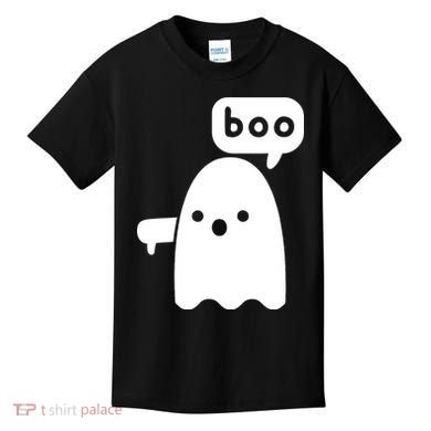 Thumbs Down Ghost Screaming Boo Disapproval Ghost Halloween Kids T-Shirt